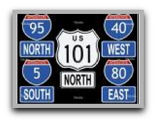 US Interstate Highway Road Signs